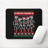 Funny Ortho Squad Christmas Three Santa Skeletons Muismat (Met muis)