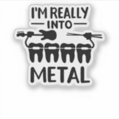 Funny Orthodontist ik ben echt in Metal Sticker (Voorkant)