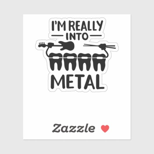 Funny Orthodontist ik ben echt in Metal Sticker (Vel)