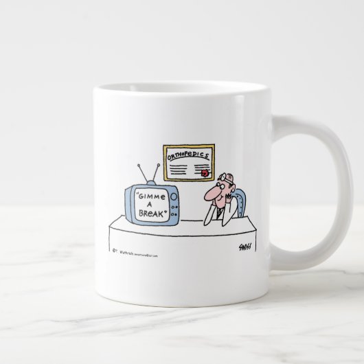 Funny Orthopedica RN Orthopedie Surgeon Cartoon Grote Koffiekop (Rechts)