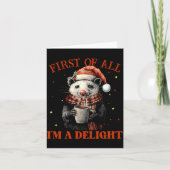Funny Ossums First Of All I'm A Delight Merry Chri Kaart (Voorkant)