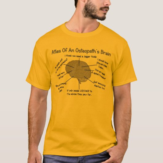 Funny Osteopathic Physician T-Shirts Gold (Voorkant)