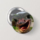 Funny Ostrich Bird Photo What's Up Ronde Button 5,7 Cm (Voorkant /achterkant)