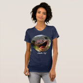 Funny Ostrich Bird Photo What's Up Women's Dark T-shirt (Voorkant volledig)