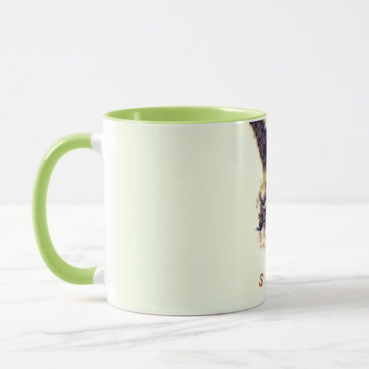 Funny Ostrich Coffee Mok - Aangepaste tekst (Links)