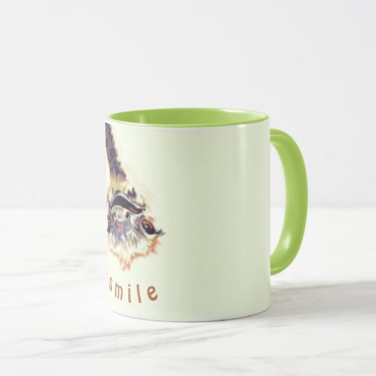 Funny Ostrich Coffee Mok - Aangepaste tekst (Voorkant rechts)
