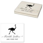 Funny Ostrich Cute Bird Animal Personal Stationery Rubberstempel (Gestempeld)