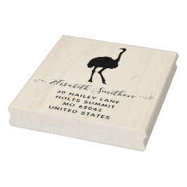 Funny Ostrich Cute Bird Animal Personal Stationery Rubberstempel