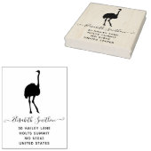 Funny Ostrich Cute Bird Animal Personal Stationery Rubberstempel (Gestempeld)