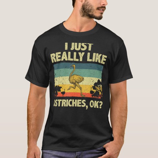 Funny Ostrich Design for Men Kinder Ostrich An T-shirt (Voorkant)
