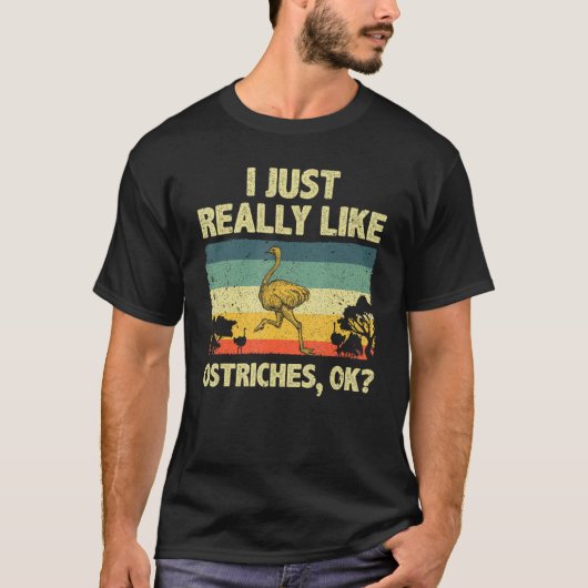 Funny Ostrich Design for Men Kinder Ostrich An T-shirt (Voorkant)
