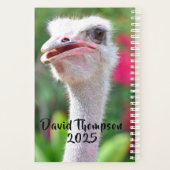 Funny Ostrich Face Persoonlijke naam Planner (Achterkant)