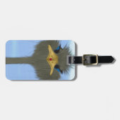 Funny Ostrich George en Cute Ladybug Bagagelabel (Voorkant horizontaal)