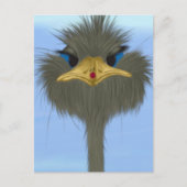Funny Ostrich George en Cute Ladybug Briefkaart (Voorkant)