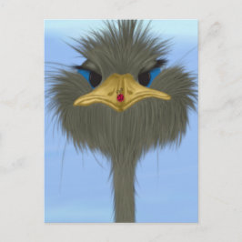 Funny Ostrich George en Cute Ladybug Briefkaart