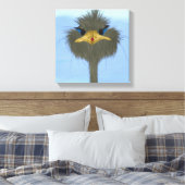 Funny Ostrich George en Cute Ladybug Canvas Afdruk (Insitu (Slaapkamer))