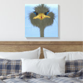Funny Ostrich George en Cute Ladybug Canvas Afdruk (Insitu (Slaapkamer))