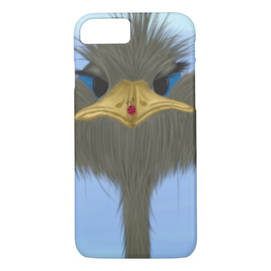 Funny Ostrich George en Cute Ladybug Case-Mate iPhone Case (Achterkant)