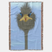 Funny Ostrich George en Cute Ladybug Deken (Voorkant Verticaal)