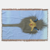 Funny Ostrich George en Cute Ladybug Deken (Voorkant)