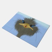 Funny Ostrich George en Cute Ladybug Deurmat (Schuin)
