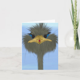 Funny Ostrich George en Cute Ladybug Kaart