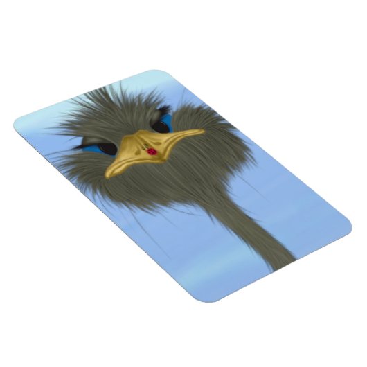 Funny Ostrich George en Cute Ladybug Magneet (Rechterzijde)