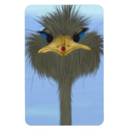 Funny Ostrich George en Cute Ladybug Magneet