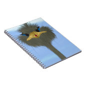 Funny Ostrich George en Cute Ladybug Notitieboek (Rechterzijde)