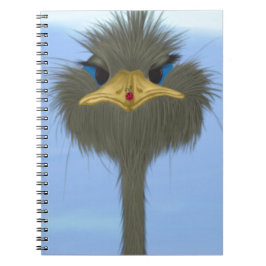 Funny Ostrich George en Cute Ladybug Notitieboek