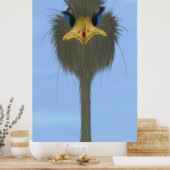 Funny Ostrich George en Cute Ladybug Poster (Keuken)