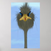 Funny Ostrich George en Cute Ladybug Poster (Voorkant)