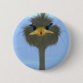 Funny Ostrich George en Cute Ladybug Ronde Button 5,7 Cm (Voorkant)