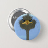 Funny Ostrich George en Cute Ladybug Ronde Button 5,7 Cm (Voorkant /achterkant)
