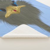 Funny Ostrich George en Cute Ladybug Sherpa Deken (3/4)