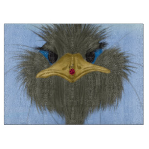 Funny Ostrich George en Cute Ladybug Snijplank