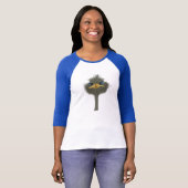 Funny Ostrich George en Cute Ladybug T-shirt (Voorkant volledig)