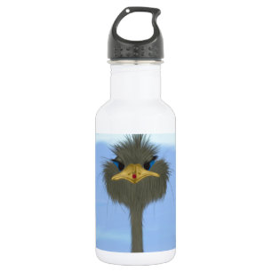 Funny Ostrich George en Cute Ladybug Waterfles