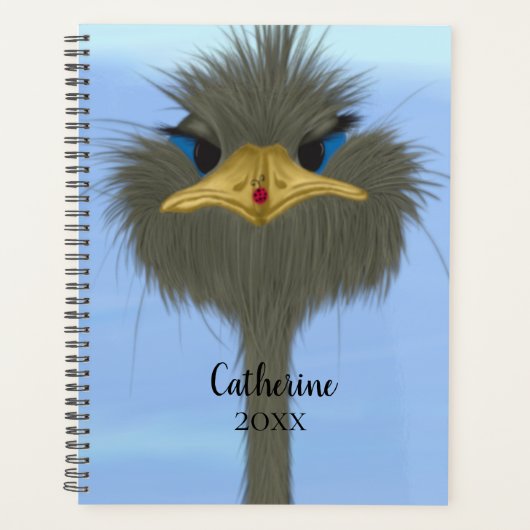 Funny Ostrich George en de Cute Ladybug Planner (Voorkant)