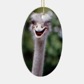 Funny Ostrich Keramisch Ornament (Rechts)