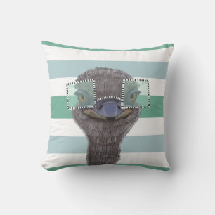 Funny Ostrich met bril Kussen