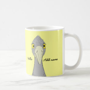 Funny Ostrich mokken voegen naam toe