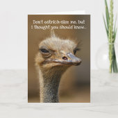 Funny Ostrich Old Age Birthday Kaart (Voorkant)