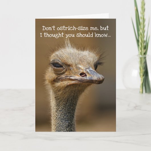 Funny Ostrich Old Age Birthday Kaart (Voorkant)