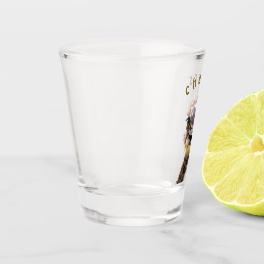 Funny Ostrich Shot Glass - Cheers Shot Glas (Links)