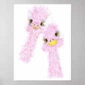 Funny Ostriches Poster  (Voorkant)