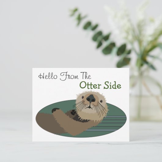 Funny Otter Briefkaart (Staand voorkant)