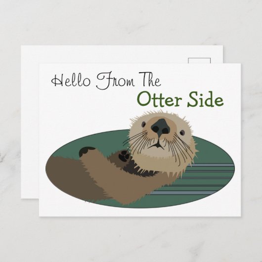Funny Otter Briefkaart (Voorkant / Achterkant)