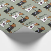 Funny Otter Bruiloft Cartoon Cadeaupapier (Hoek)