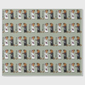 Funny Otter Bruiloft Cartoon Cadeaupapier (Vlak)